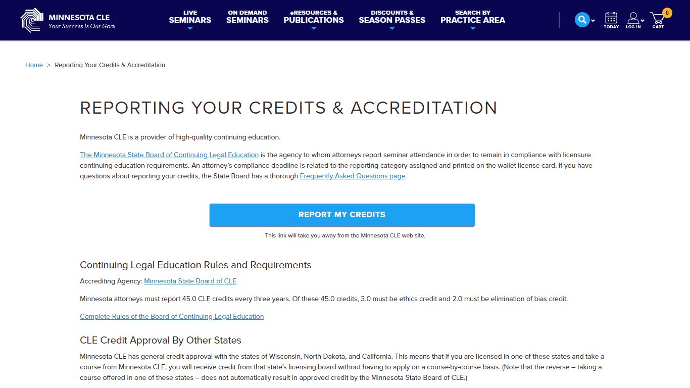 Reporting Your Credits & Accreditation - Minnesota CLE - minncle.org